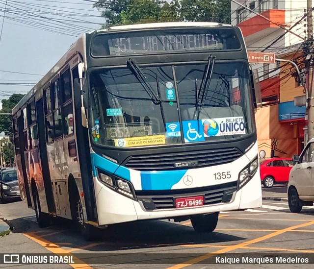 VUG - Viação Urbana Guarulhos 1355 na cidade de Guarulhos, São Paulo, Brasil, por Kaique Marquês Medeiros . Número da foto: #10905546.