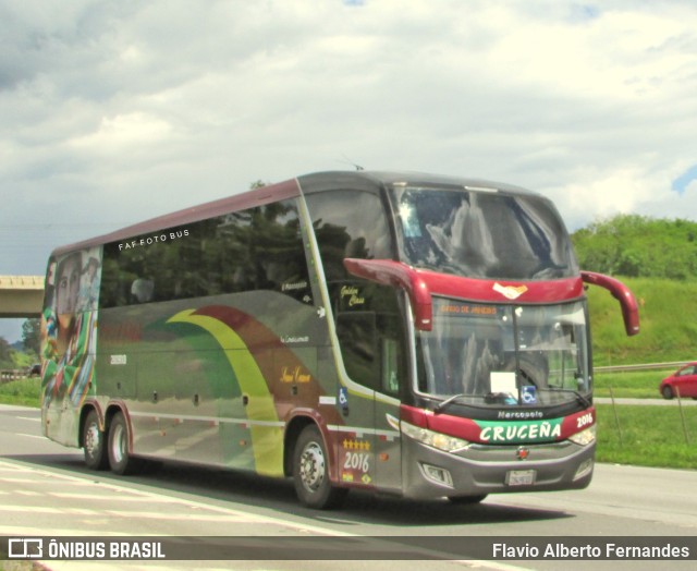 Autobuses Cruceña 2016 na cidade de Araçariguama, São Paulo, Brasil, por Flavio Alberto Fernandes. ID da foto: 10904852.