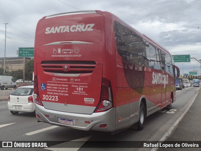Viação Santa Cruz 30223 na cidade de São Paulo, São Paulo, Brasil, por Rafael Lopes de Oliveira. Número da foto: #10905594.