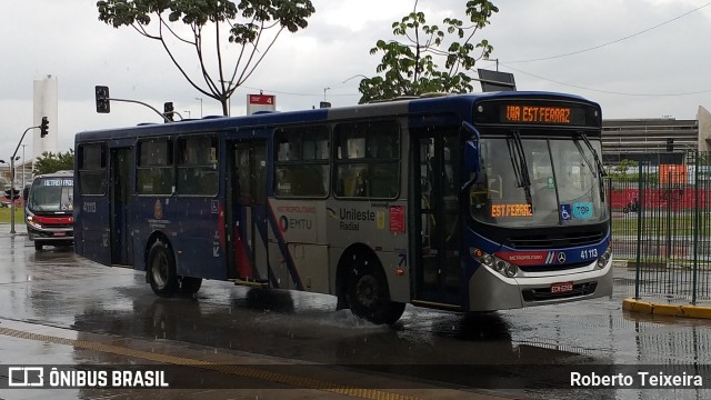 Radial Transporte Coletivo 41.113 na cidade de São Paulo, São Paulo, Brasil, por Roberto Teixeira. ID da foto: 10906754.