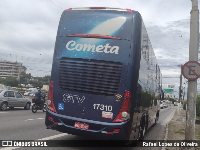 Viação Cometa 17310 na cidade de São Paulo, São Paulo, Brasil, por Rafael Lopes de Oliveira. ID da foto: 10905616.