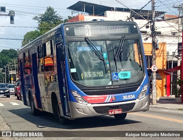 Empresa de Ônibus Vila Galvão 30.634 na cidade de Guarulhos, São Paulo, Brasil, por Kaique Marquês Medeiros . ID da foto: 10905517.