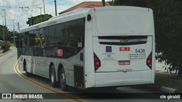 Next Mobilidade - ABC Sistema de Transporte 5436 na cidade de São Paulo, São Paulo, Brasil, por cle giraldi. ID da foto: 10904924.