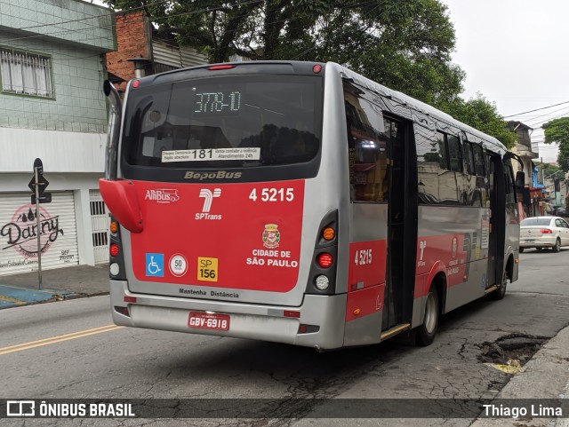 Allibus Transportes 4 5215 na cidade de São Paulo, São Paulo, Brasil, por Thiago Lima. ID da foto: 10904646.