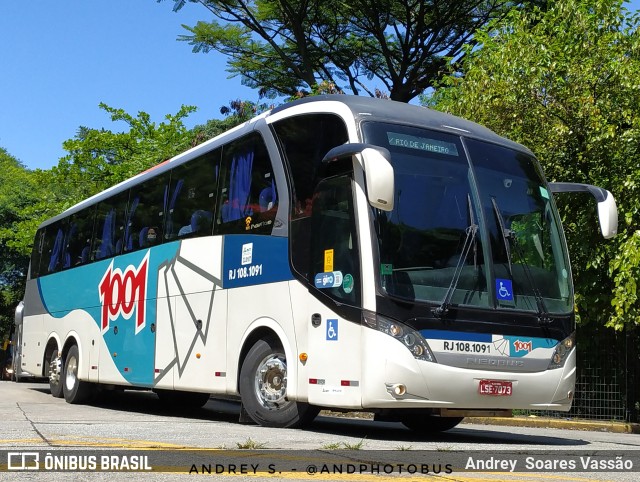 Auto Viação 1001 RJ 108.1091 na cidade de São Paulo, São Paulo, Brasil, por Andrey  Soares Vassão. ID da foto: 10908664.