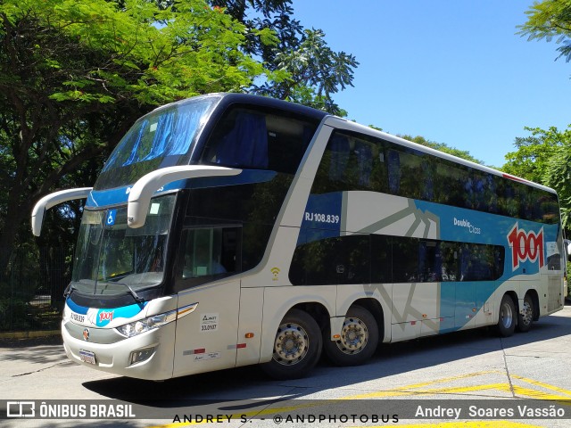 Auto Viação 1001 RJ 108.839 na cidade de São Paulo, São Paulo, Brasil, por Andrey  Soares Vassão. Número da foto: #10908659.