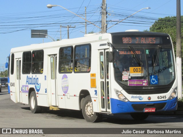 Viação Atalaia Transportes 6345 na cidade de Aracaju, Sergipe, Brasil, por Julio Cesar  Barbosa Martins. ID da foto: 10908511.