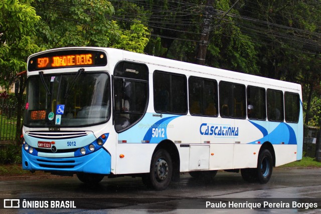 Viação Cascatinha 5012 na cidade de Petrópolis, Rio de Janeiro, Brasil, por Paulo Henrique Pereira Borges. ID da foto: 10910513.