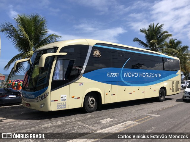 Viação Novo Horizonte 522911 na cidade de Porto Seguro, Bahia, Brasil, por Carlos Vinicius Estevão Menezes. Número da foto: #10909279.