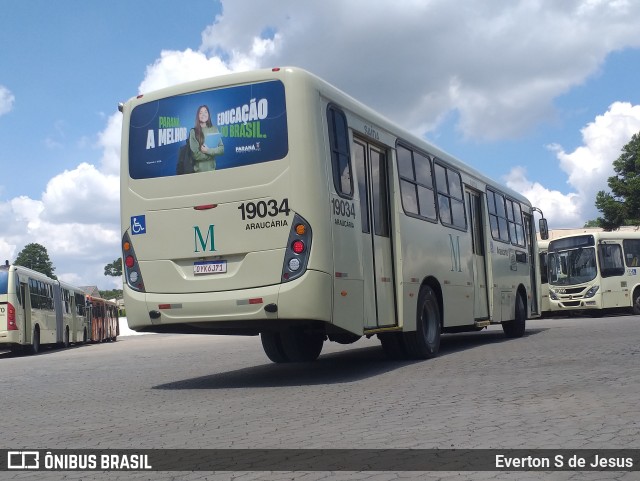 Araucária Transportes Coletivos 19034 na cidade de Araucária, Paraná, Brasil, por Everton S de Jesus. Número da foto: #10911215.