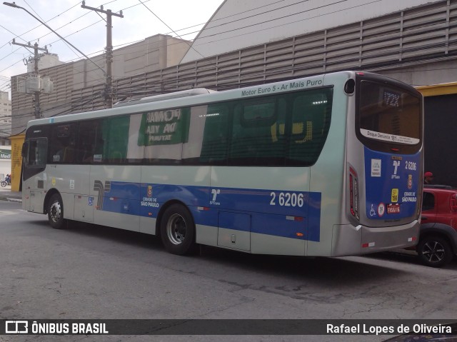 Transcooper > Norte Buss 2 6206 na cidade de São Paulo, São Paulo, Brasil, por Rafael Lopes de Oliveira. ID da foto: 10910256.