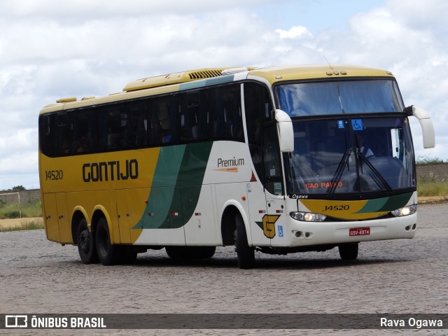 Empresa Gontijo de Transportes 14520 na cidade de Vitória da Conquista, Bahia, Brasil, por Rava Ogawa. ID da foto: 10910555.