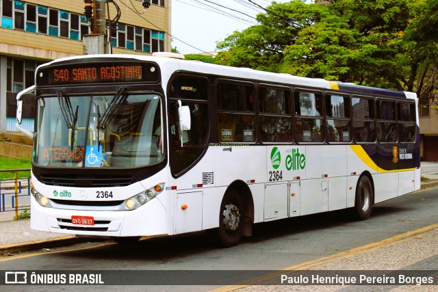 Viação Elite 2364 na cidade de Volta Redonda, Rio de Janeiro, Brasil, por Paulo Henrique Pereira Borges. Número da foto: #10910544.