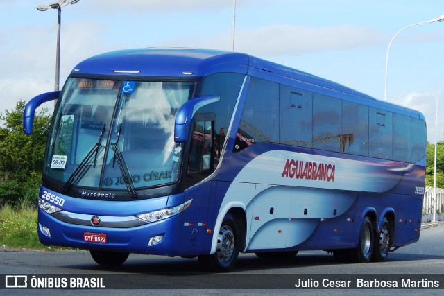 Viação Águia Branca 26550 na cidade de Aracaju, Sergipe, Brasil, por Julio Cesar  Barbosa Martins. ID da foto: 10908488.