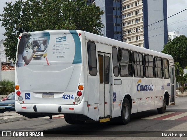 Empresa de Transportes Nossa Senhora da Conceição 4214 na cidade de Natal, Rio Grande do Norte, Brasil, por Davi Felipe. ID da foto: 10908751.