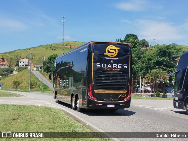 Soares Turismo e Fretamento 2322 na cidade de Barra do Piraí, Rio de Janeiro, Brasil, por Danilo  Ribeiro. Número da foto: #10908510.