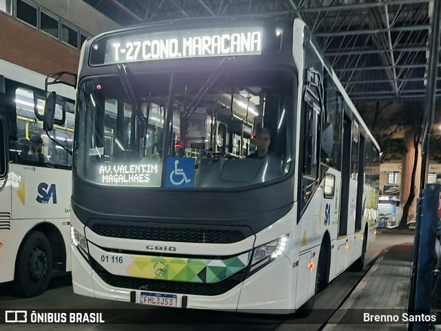 Viação Guaianazes 01 116 na cidade de Santo André, São Paulo, Brasil, por Brenno Santos. Número da foto: #10908553.