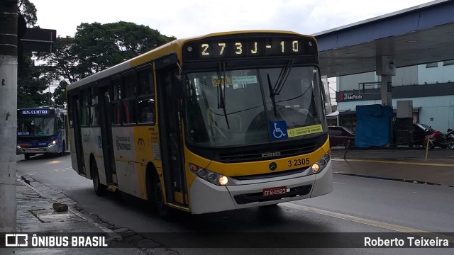 Viação Metrópole Paulista - Zona Leste 3 2305 na cidade de São Paulo, São Paulo, Brasil, por Roberto Teixeira. ID da foto: 10912370.