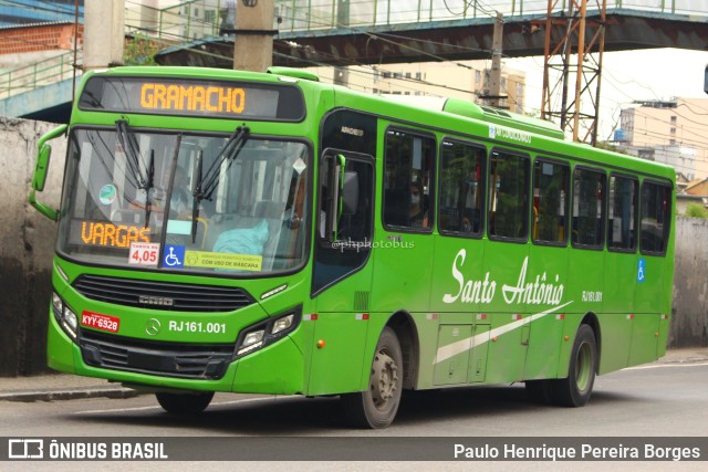 Transportes Santo Antônio RJ 161.001 na cidade de Duque de Caxias, Rio de Janeiro, Brasil, por Paulo Henrique Pereira Borges. Número da foto: #10839067.