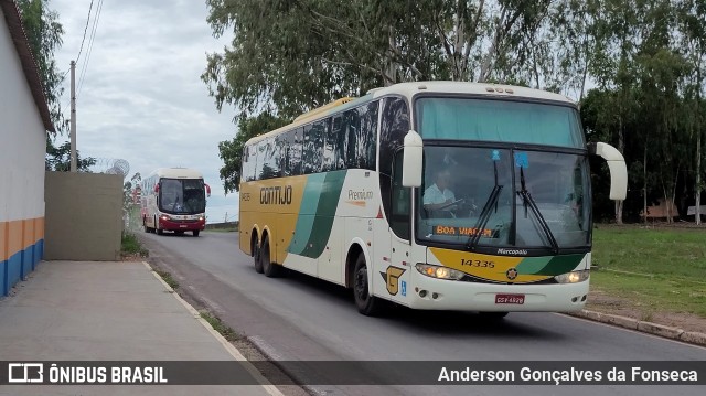 Empresa Gontijo de Transportes 14335 na cidade de Cuiabá, Mato Grosso, Brasil, por Anderson Gonçalves da Fonseca. ID da foto: 10837865.