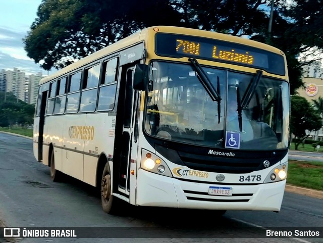 CT Expresso 8478 na cidade de Taguatinga, Distrito Federal, Brasil, por Brenno Santos. Número da foto: #10838041.