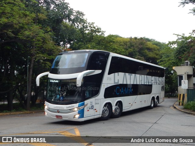 Auto Viação Catarinense 3705 na cidade de São Paulo, São Paulo, Brasil, por André Luiz Gomes de Souza. ID da foto: 10841055.