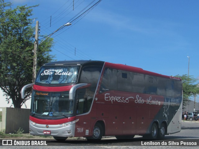 Expresso São Luiz 7810 na cidade de Caruaru, Pernambuco, Brasil, por Lenilson da Silva Pessoa. Número da foto: #10841268.