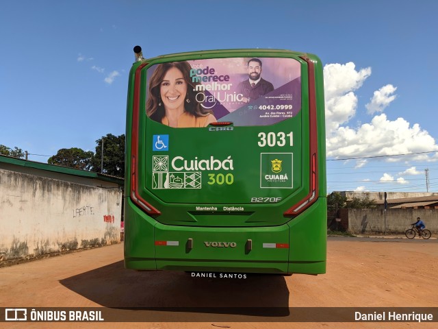 Expresso Caribus Transportes 3031 na cidade de Cuiabá, Mato Grosso, Brasil, por Daniel Henrique. ID da foto: 10842106.