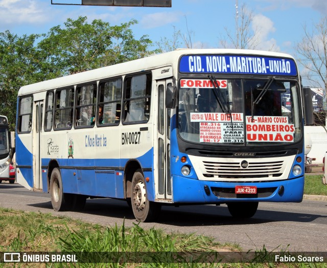 Transportes Barata BN-00027 na cidade de Ananindeua, Pará, Brasil, por Fabio Soares. ID da foto: 10840043.