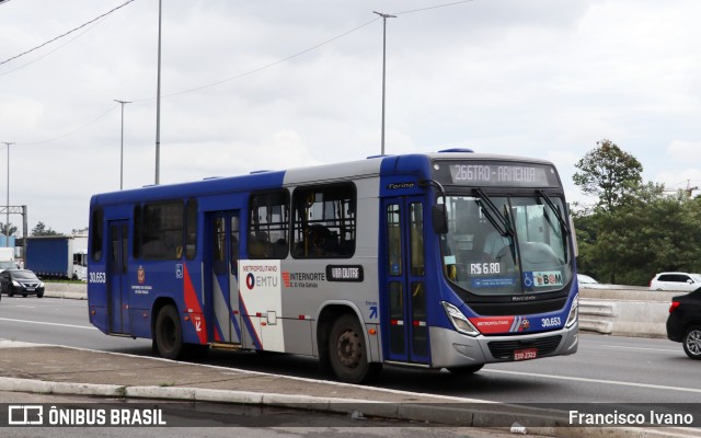 Empresa de Ônibus Vila Galvão 30.653 na cidade de São Paulo, São Paulo, Brasil, por Francisco Ivano. ID da foto: 10845768.