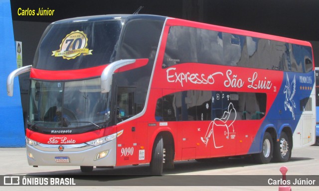 Expresso São Luiz 9090 na cidade de Goiânia, Goiás, Brasil, por Carlos Júnior. Número da foto: #10844590.