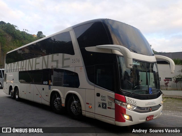 Auto Viação Catarinense 3536 na cidade de Santos, São Paulo, Brasil, por Andrey  Soares Vassão. Número da foto: #10843174.