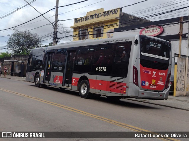 Express Transportes Urbanos Ltda 4 8678 na cidade de São Paulo, São Paulo, Brasil, por Rafael Lopes de Oliveira. ID da foto: 10844545.