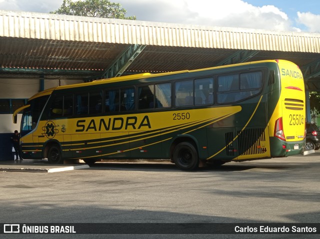 Viação Sandra 2550 na cidade de São João del Rei, Minas Gerais, Brasil, por Carlos Eduardo Santos. ID da foto: 10846722.