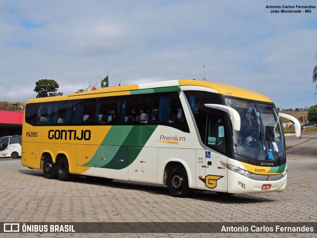 Empresa Gontijo de Transportes 19285 na cidade de João Monlevade, Minas Gerais, Brasil, por Antonio Carlos Fernandes. Número da foto: #10846708.
