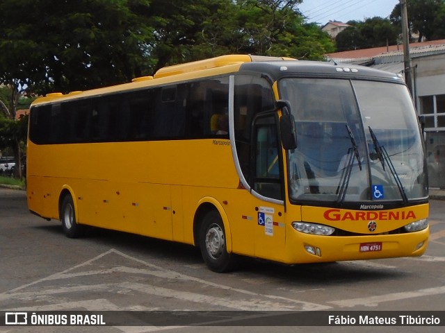 Expresso Gardenia 4751 na cidade de Três Corações, Minas Gerais, Brasil, por Fábio Mateus Tibúrcio. Número da foto: #10848819.