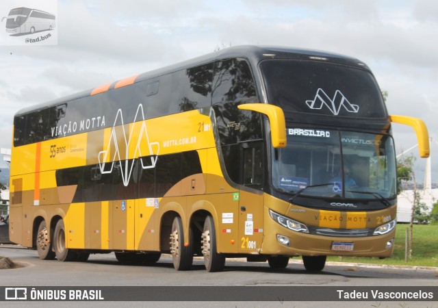 Viação Motta 21001 na cidade de Brasília, Distrito Federal, Brasil, por Tadeu Vasconcelos. ID da foto: 10847659.