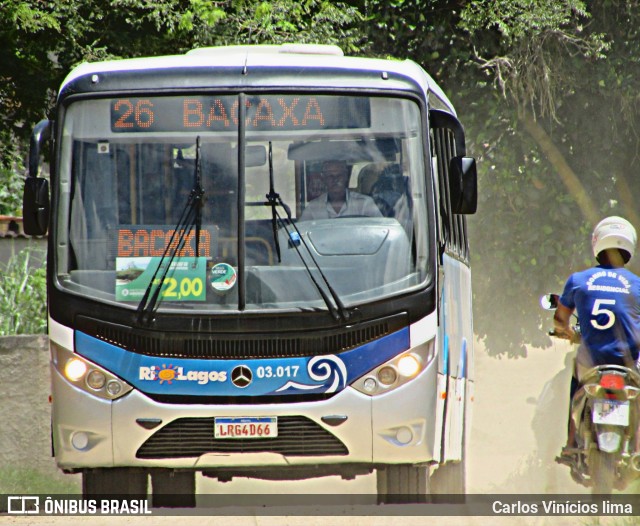Rio Lagos Transportes SAQ.03.017 na cidade de Saquarema, Rio de Janeiro, Brasil, por Carlos Vinícios lima. Número da foto: #10846611.