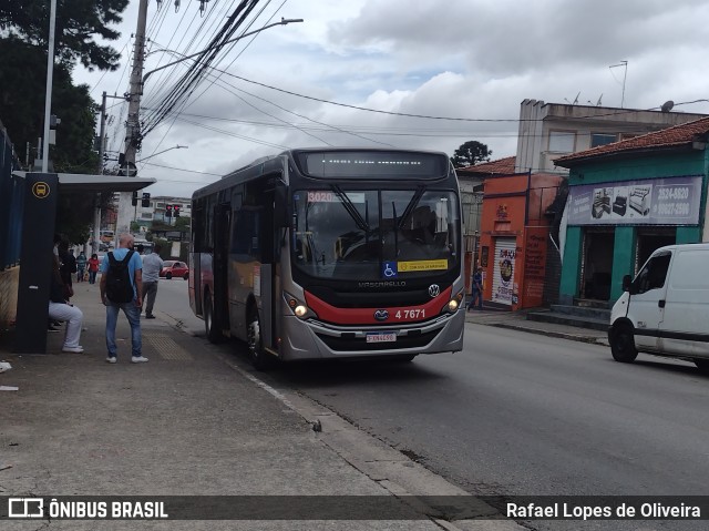 Pêssego Transportes 4 7671 na cidade de São Paulo, São Paulo, Brasil, por Rafael Lopes de Oliveira. Número da foto: #10848253.