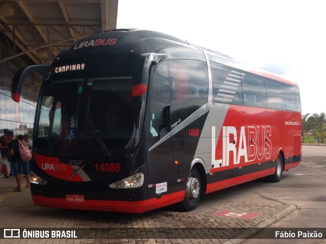 Lirabus 14088 na cidade de Indaiatuba, São Paulo, Brasil, por Fábio Paixão. ID da foto: 10849436.