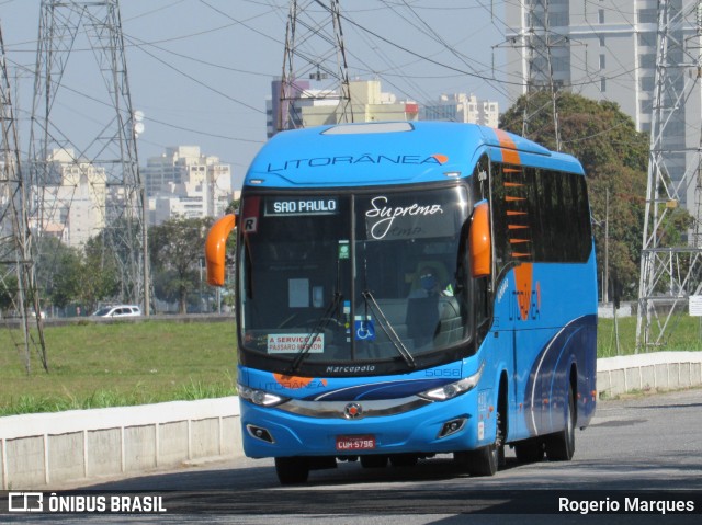 Litorânea Transportes Coletivos 5056 na cidade de São José dos Campos, São Paulo, Brasil, por Rogerio Marques. Número da foto: #10850927.