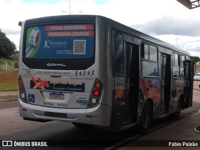 Rápido Campinas 14143 na cidade de Indaiatuba, São Paulo, Brasil, por Fábio Paixão. Número da foto: #10849443.