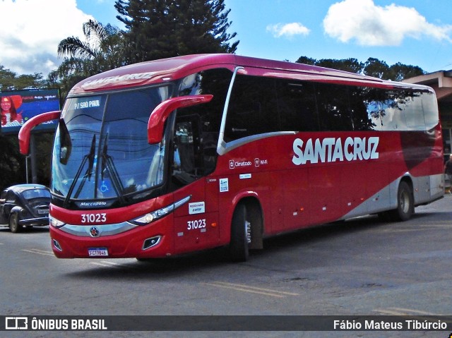 Viação Santa Cruz 31023 na cidade de Três Corações, Minas Gerais, Brasil, por Fábio Mateus Tibúrcio. ID da foto: 10849743.