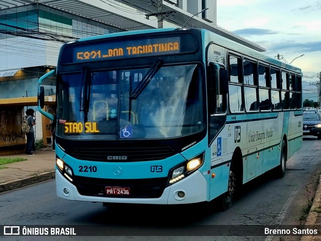 UTB - União Transporte Brasília 2210 na cidade de Taguatinga, Distrito Federal, Brasil, por Brenno Santos. Número da foto: #10849181.
