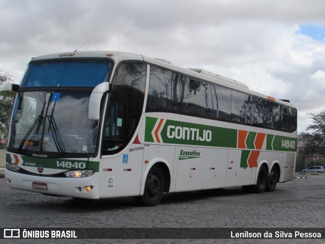 Empresa Gontijo de Transportes 14840 na cidade de Caruaru, Pernambuco, Brasil, por Lenilson da Silva Pessoa. ID da foto: 10850714.