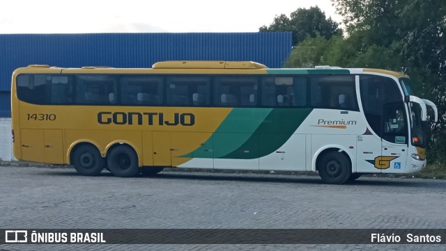 Empresa Gontijo de Transportes 14310 na cidade de Cruz das Almas, Bahia, Brasil, por Flávio  Santos. Número da foto: #10853585.