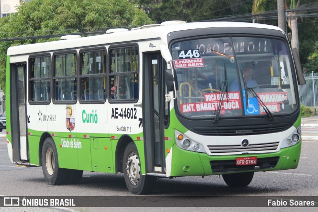 Transurb AE-44602 na cidade de Belém, Pará, Brasil, por Fabio Soares. ID da foto: 10852609.