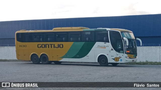 Empresa Gontijo de Transportes 14310 na cidade de Cruz das Almas, Bahia, Brasil, por Flávio  Santos. ID da foto: 10853582.