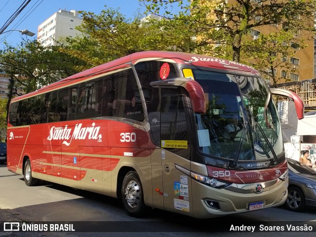 Santa Maria Fretamento e Turismo > Transportes Santa Maria(SP) 350 na cidade de Santos, São Paulo, Brasil, por Andrey  Soares Vassão. Número da foto: #10852716.