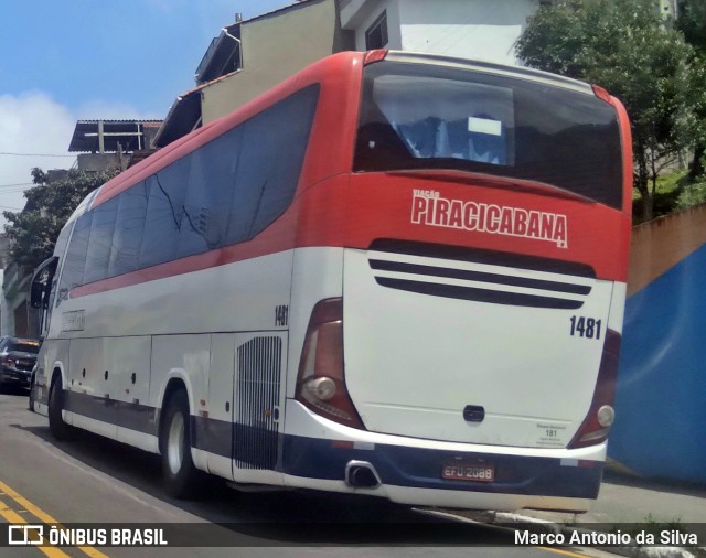 Viação Piracicabana 1481 na cidade de São Bernardo do Campo, São Paulo, Brasil, por Marco Antonio da Silva. Número da foto: #10854731.